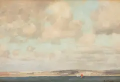 Frank Richards, Cloud Effects - Mounts Bay, oil on board