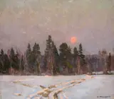 Yuri Semenyuk, Spring Moon (1981), oil on board