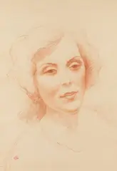 Imre Goth, Portraits Of Actresses, chalk and pencil largest