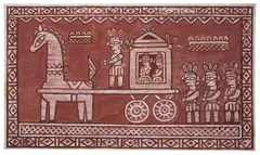 Jamini Roy, Horse And Chariot, gouache on card