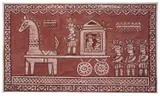 Jamini Roy, Horse And Chariot, gouache on card