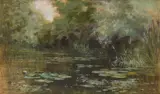 Keeley Halswelle, River Scene; Pond With Lily Pads; A Pair, oil on panel