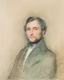 John Linnell, Portrait Of A Gentleman, watercolour heighted with white