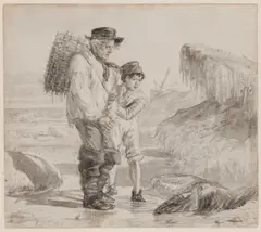 Frederick Walker Ara Ows, After The Storm, pencil and grey wash