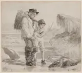 Frederick Walker Ara Ows, After The Storm, pencil and grey wash