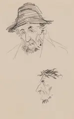 Arthur Rackham, Study Of A Man, pencil