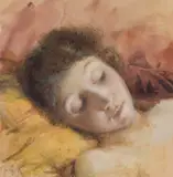 George Goodwin Kilburne, Study Of A Sleeping Girl