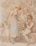Thomas Rowlandson, The Flute Player