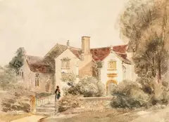 Peter de Wint Ows, Manor House And Church, Lytes Cart, Somerset, Pencil and watercolour