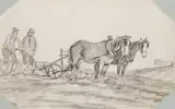 George Frost, A Folio Of Pencil Studies Including Of Horses, Donkeys, A Cow, Soldiers, Figures, And Flowton Brook, Ipswich, pencil