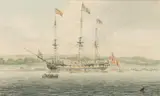 Robert Cleveley, His Majesty King George Iii Boarding The Royal Yacht, watercolour