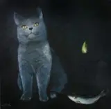 Angelika Milaniuk-Mitruk, Przed obiadem dobry śledź...., 2014, 2014, olej, płótno