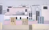 Natalia Sroka, Stare miasto Dubaj z cyklu Kalejdoskop, 2014, 2014, akryl, płótno