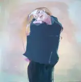Marta Szarek, Gold Woman, akryl, płótno