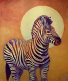 Janina Zaborowska, Zebra, 2014, 2014, akryl, płótno