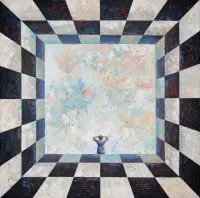 Zagubiona, 2013 by Iwona Gabryś, 2013, akryl, płótno, sold Jan 2015