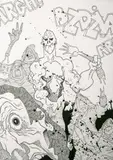 Przypadek Czesława G., 1998 r. by Dominik Szcześniak, 1998, splash ołówek, tusz, sold Feb 2015