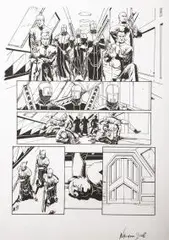 Nikodem Cabała, Biocosmosis. 1: Enone, 2006 r., 2006, plansza komiksowa str. 20 tusz, ołówek, papier