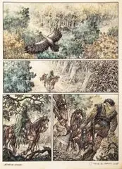 Maciej Mazur, Le Bâtard de Kosigan, 2006, 2006, plansza komiksowa tusz, akwarela, papier