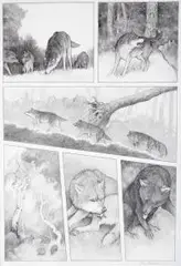 Anna Andruchowicz, W obcej skórze, 2013 r., 2013, plansza komiksowa str. 45 ołówek, papier