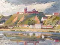 Płock by Jan Betley, olej, płótno, sold Feb 2015
