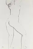 Adam Smolana, Akt, 1960 r., 1960, tusz, papier, 28