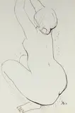 Adam Smolana, Akt, 1960 r., 1960, tusz, papier
