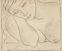 Tymon Niesiołowski, Dziewczyna, 1956 r., 1956, monotypia, papier