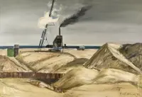 Zdzisław Kałędkiewicz, Port Północny – Kafar, 1973 r., 1973, olej, płótno