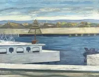 Zdzisław Kałędkiewicz, Port Północny III, 1973 r., 1973, olej, płótno