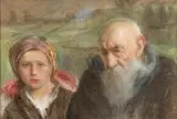 Starość i młodość by Teodor Axentowicz, pastel, papier, 46, sold Nov 2014