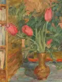 Zdzisław Przebindowski, Tulipany, olej, płótno