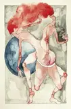 Kajetan von Kazanowsky, Carry ME (XVIII THE MOON), 2014, 2014, akwarela, ołówek, papier