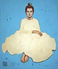 Renata Magda, Oczekująca II, 2014, 2014, technika mieszana, akryl, płótno