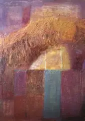 Edyta Duduś, Z cyklu mosty, 2009, 2009, technika mieszana, płótno