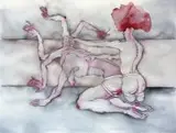 Kajetan von Kazanowsky, When we were lovers, 2014, 2014, ołówek, papier, akwarela, 56