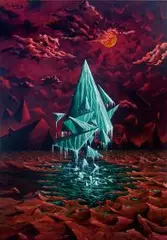 Mikołaj Czechowski, Trójkąty, 2014, 2014, akryl, płótno