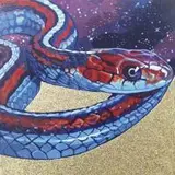 Monika Wyłoga, Alfa Serpentis, 2014, 2014, akryl, brokat, płótno