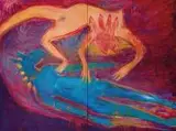 Piotr Ambroziak, Space Kamasutra, 2012, 2012, olej, oil sticks, akryl, płótno