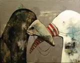 Ptaki na uwięzi, 2014 by Anna Zalewska, 2014, akryl na płótnie, sold Aug 2014