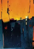 Płomień I POPIÓŁ, 2014 r. by Sylwia Szyszkowska-Sitarek, 2014, akryl, płótno, sold Aug 2014