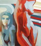 Marta Kozłowska, Akt 3, z cyklu Zmysły, akryl, płótno
