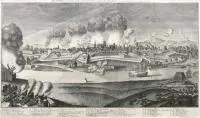 Georg Paul Busch, Dantzigim Prospect der Weichsel-Seite, unter der Russisch-Sächsischen Belagerung 1734, Panorama Gdańska oblężonego przez wojska rosyjskie i saskie, według rysunku D. Schulza, 1734 r.miedzioryt, 37