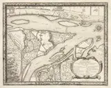 Erik J. Dahlberg, Geometrica Delineatio Munitionis Dantziger Hoeft, Plan Gdańskiego Haka, pochodzący z dzieła S. Pufendorfa ?De Rebus a Carolo Gustavo??, Norymberga, 1696 r.miedzioryt