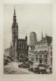 Albrecht Bruck, Ratusz Głównego Miasta w Gdańsku, 1 poł. XX w., akwaforta