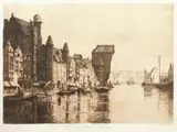 Berthold Hellingrath, Długie Pobrzeże w Gdańsku, akwaforta, wym. 38