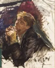 Jacek Malczewski, Portret młodzieńca, olej, płótno