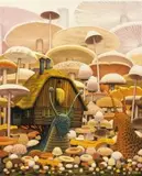 Dwa ślimaki, 2009 r. by Jacek Yerka, 2009, giclée, papier, sold May 2014