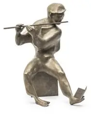 Robert Seyfried, Grający na flecie, 1984 r., 1984, brąz