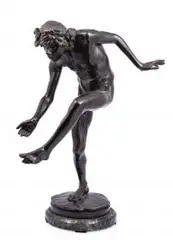 Carl Ludwig Seffnert, Tańczący faun, brąz